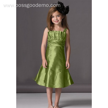 A-line Scalloped Neckline Flower Girl Dress